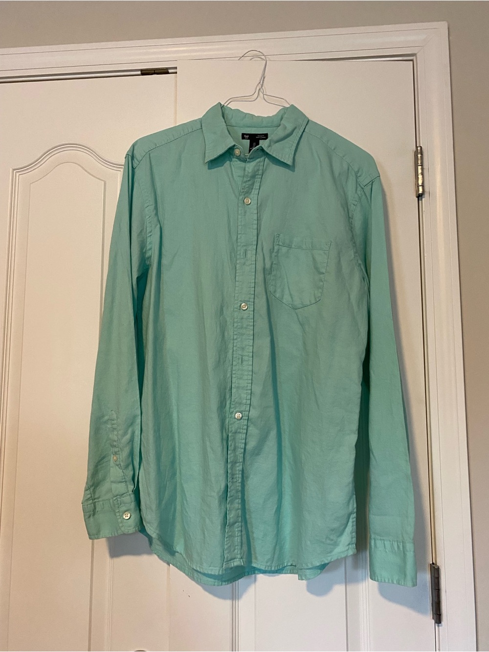 GAP Men's Button-Down Shirt in Mint